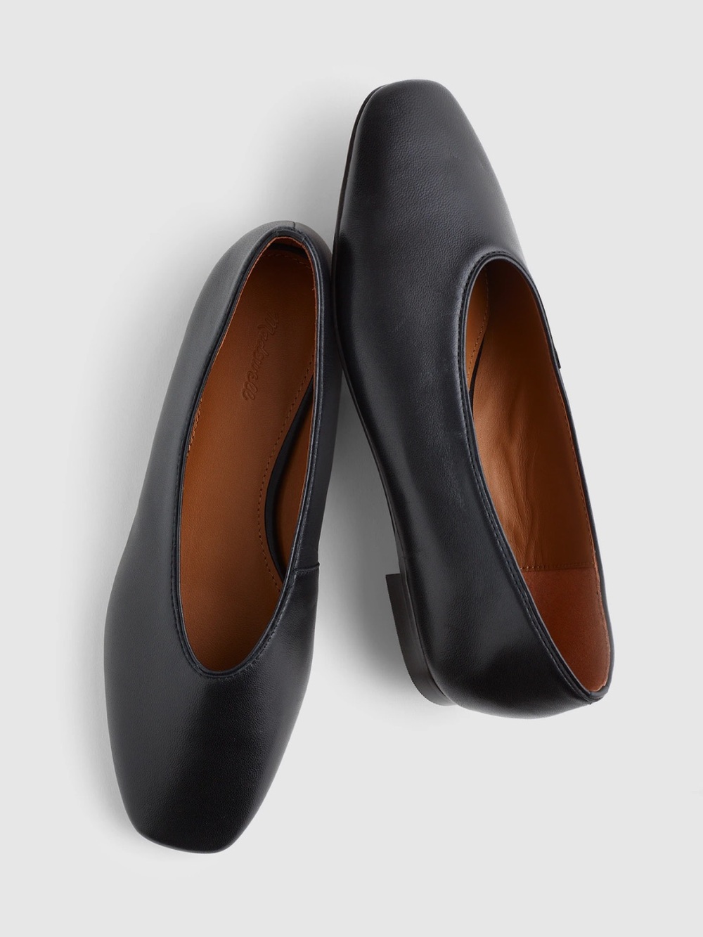 Madewell The Mylie Ballet Flat in True Black Size 6 New Without Box $128